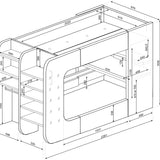Gaming Loftseng med Skrivebord og LED – Perfekt for Gamere og Ungdom image
