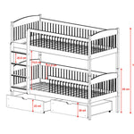 Luna Køyeseng 80x180 - Popiel image