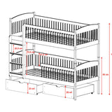 Luna Køyeseng 80x180 - Popiel image
