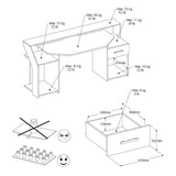 Sylver Gaming Desk 178 cm – Japansk eik / Hvit høyglans image