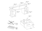 Sylver Gaming Desk 178 cm – Japansk eik / Hvit høyglans