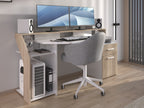 Sylver Gaming Desk 178 cm – Japansk eik / Hvit høyglans