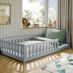 OTIS Montessori Gulvseng 120x200 cm – Askgrå image