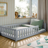 OTIS Montessori Gulvseng 120x200 cm – Askgrå image