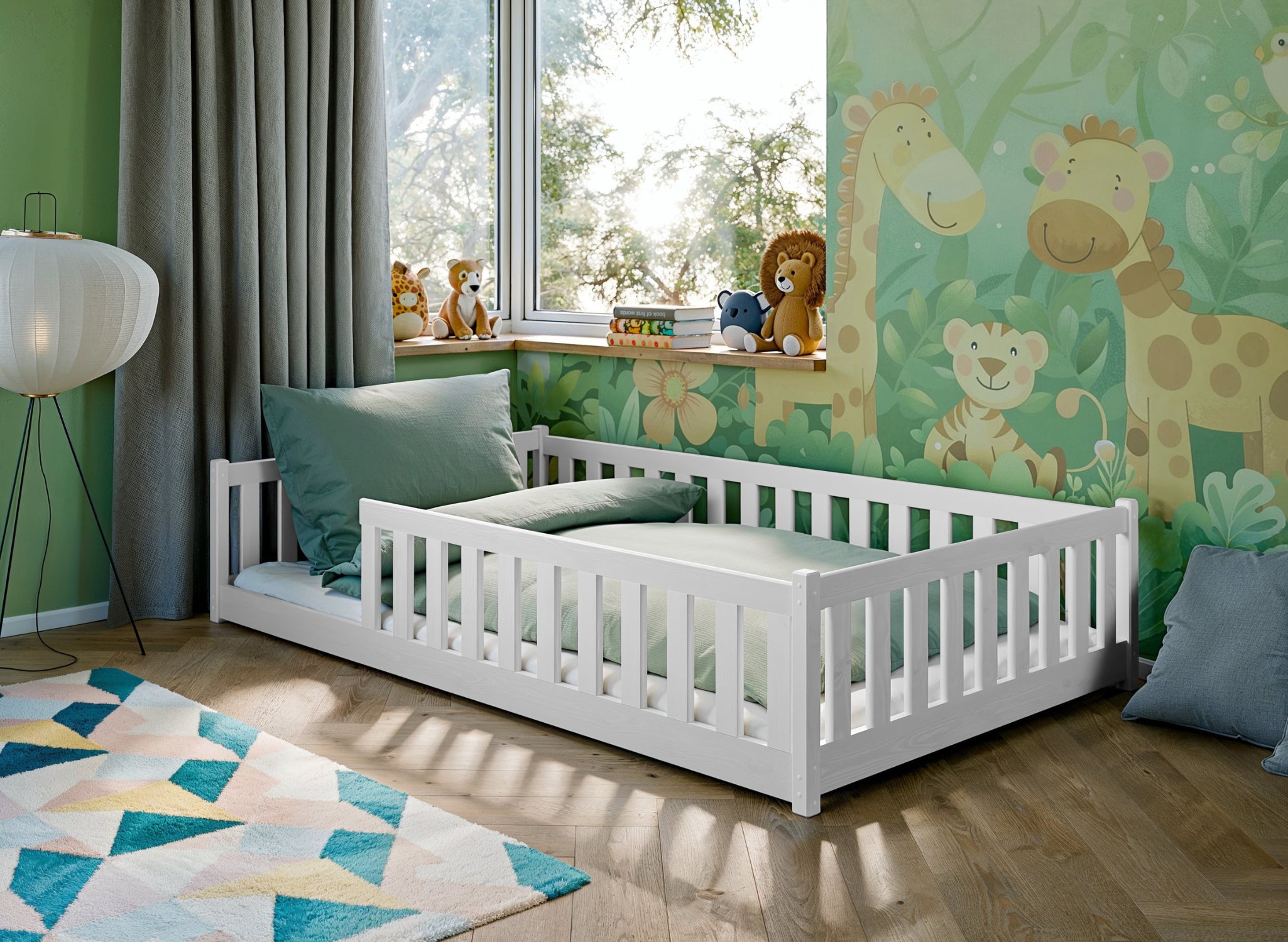 Montessori gulvseng for barn 120x200 Otis - HVIT