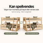 NICE Familiekøye 90x200/120x200 – Natur