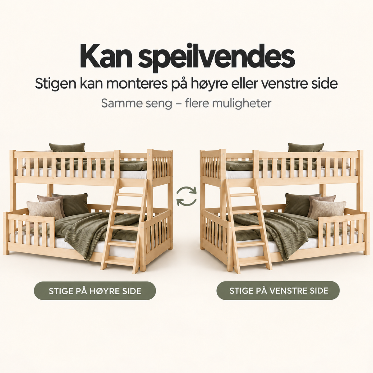 NICE Familiekøye 90x200/120x200 – Natur