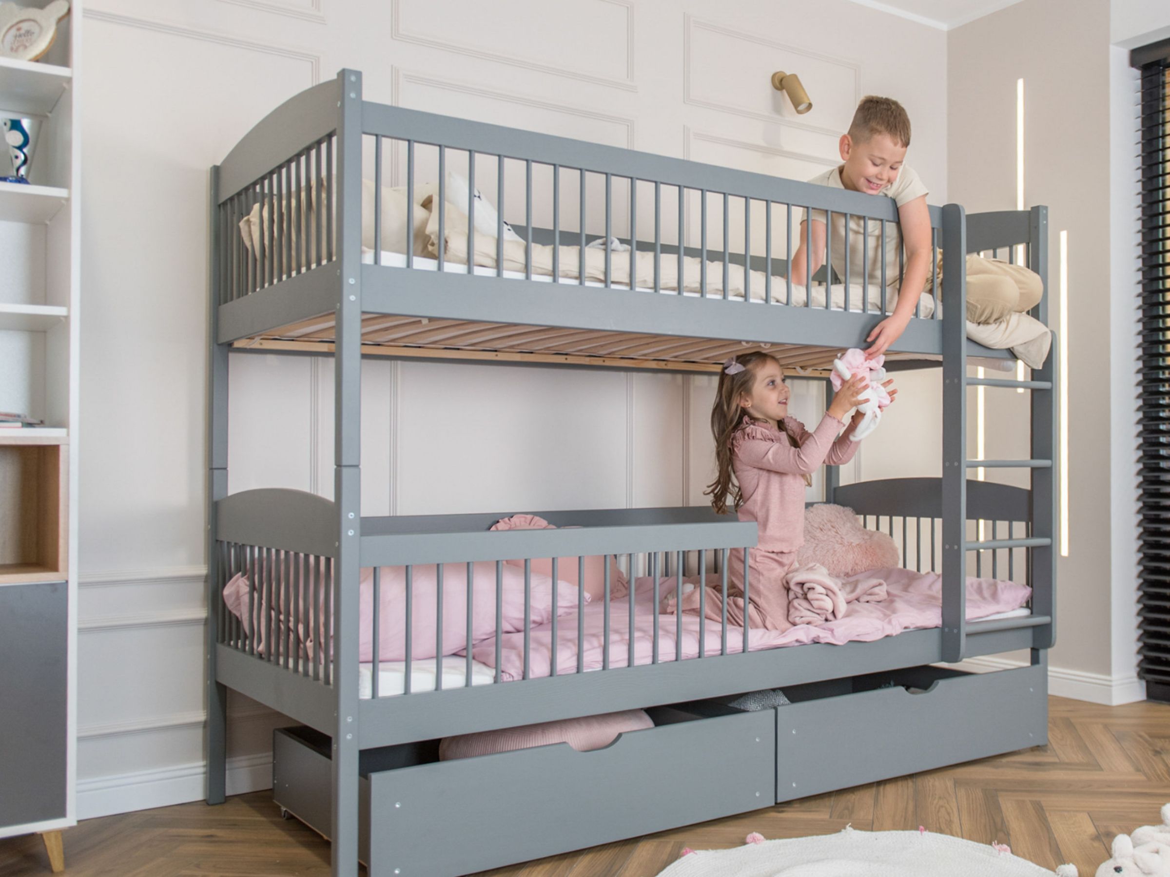 Luna Køyeseng 80x180 - Popiel image