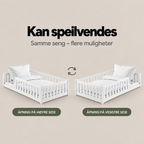 Montessori gulvseng for barn 120x200 Otis - HVIT