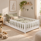 Montessori gulvseng for barn 120x200 Otis - HVIT