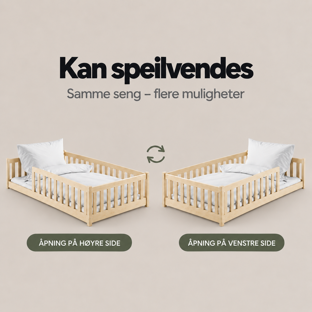 Montessori gulvseng for barn 120x200 – NATUR