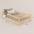 Montessori gulvseng for barn 120x200 – NATUR