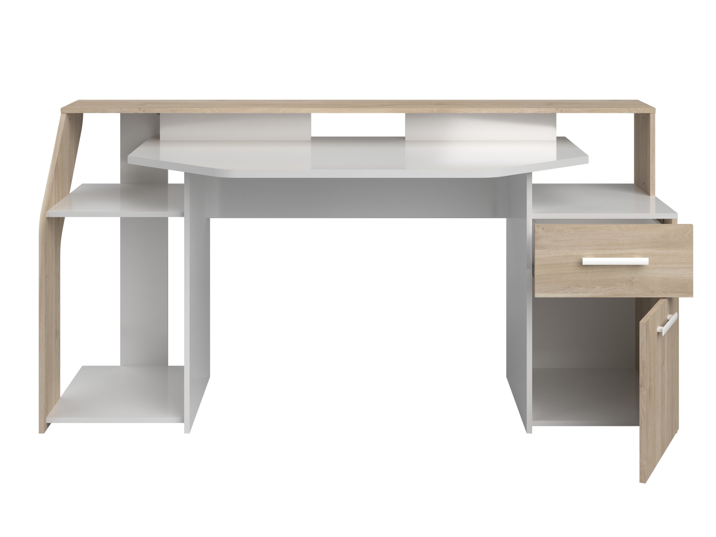 Sylver Gaming Desk 178 cm – Japansk eik / Hvit høyglans image