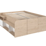 Space-UP 140x200 seng med garderobe og hyller - NATUR image