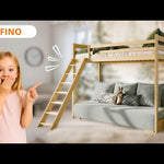 Køyeseng 90x200 med sovesofa 140x200 | SOFINO Furu Beige image