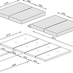 loftseng med sofa