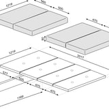 loftseng med sofa