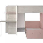 Palatino våningssäng med skrivbord - Antik Rosa - 90x190 image