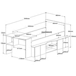 Cleo ungdomsseng 90x200 med skrivebord og hyller image