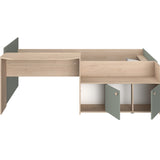 Halvhøy seng med skrivebord 90x200 - JADE image