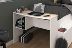 Cleo ungdomsseng 90x200 med skrivebord og hyller