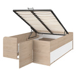 Space-UP 140x200 seng med garderobe og hyller - NATUR image
