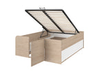 Space-UP 140x200 seng med garderobe og hyller - NATUR
