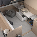 Space-UP 140x200 seng med garderobe og hyller - NATUR image