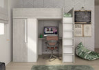 Trasman Studio Loftseng med Garderobe 90x200 - hvit