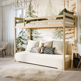 Køyeseng 90x200 med sovesofa 140x200 | SOFINO Furu Beige image