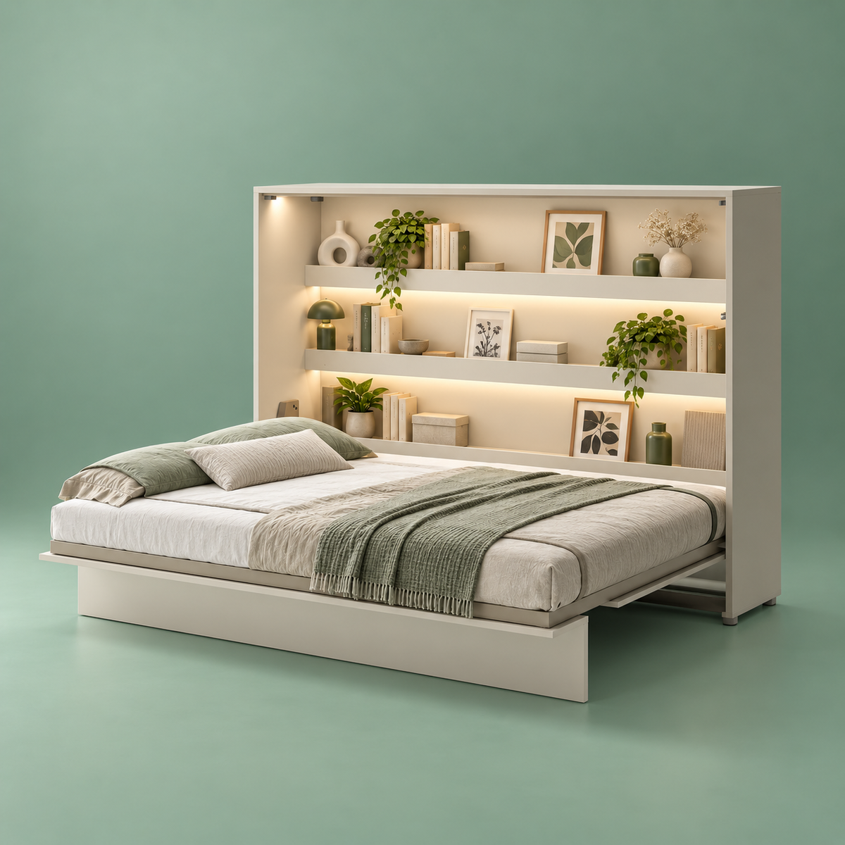 Skapseng Bed Concept 140x200 horisontal i kasjmir fra Lenart