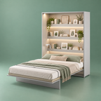 Skapseng Bed Concept 140x200 vertikal i grå matt fra Lenart