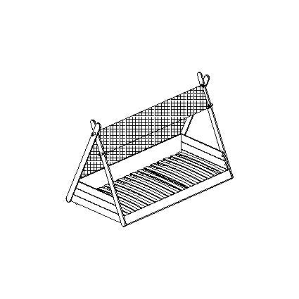 skisse Husseng Tipi 90x200