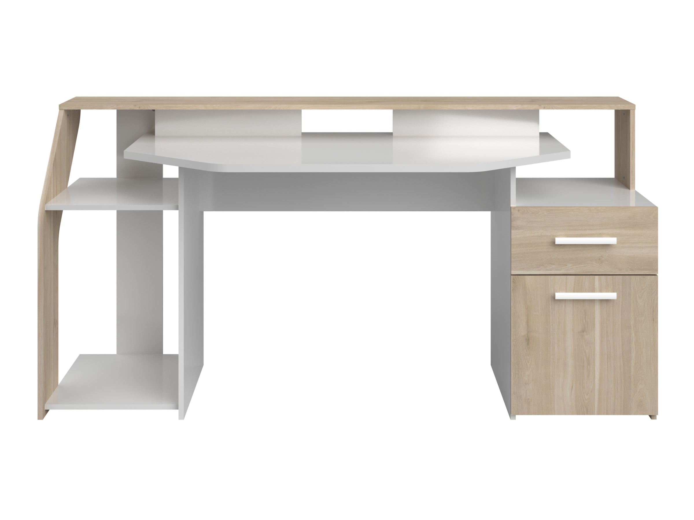 Sylver Gaming Desk 178 cm – Japansk eik / Hvit høyglans