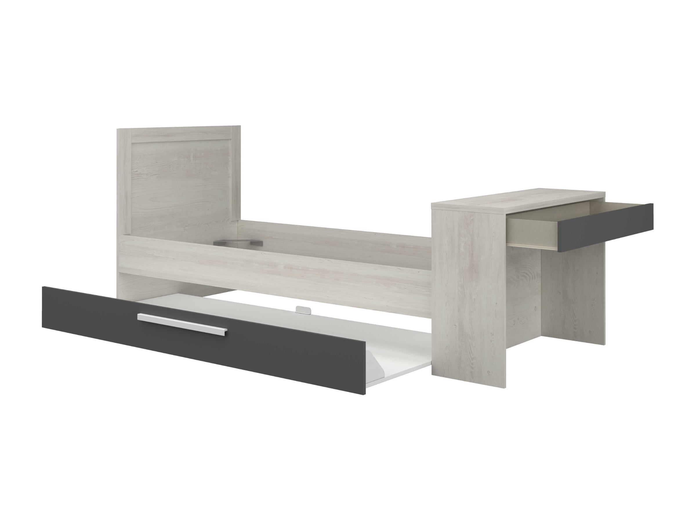 Shipley multiseng Trasman 90x200 - Natur/Sort