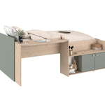 Halvhøy seng med skrivebord 90x200 - JADE image