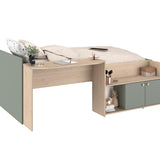 Halvhøy seng med skrivebord 90x200 - JADE image