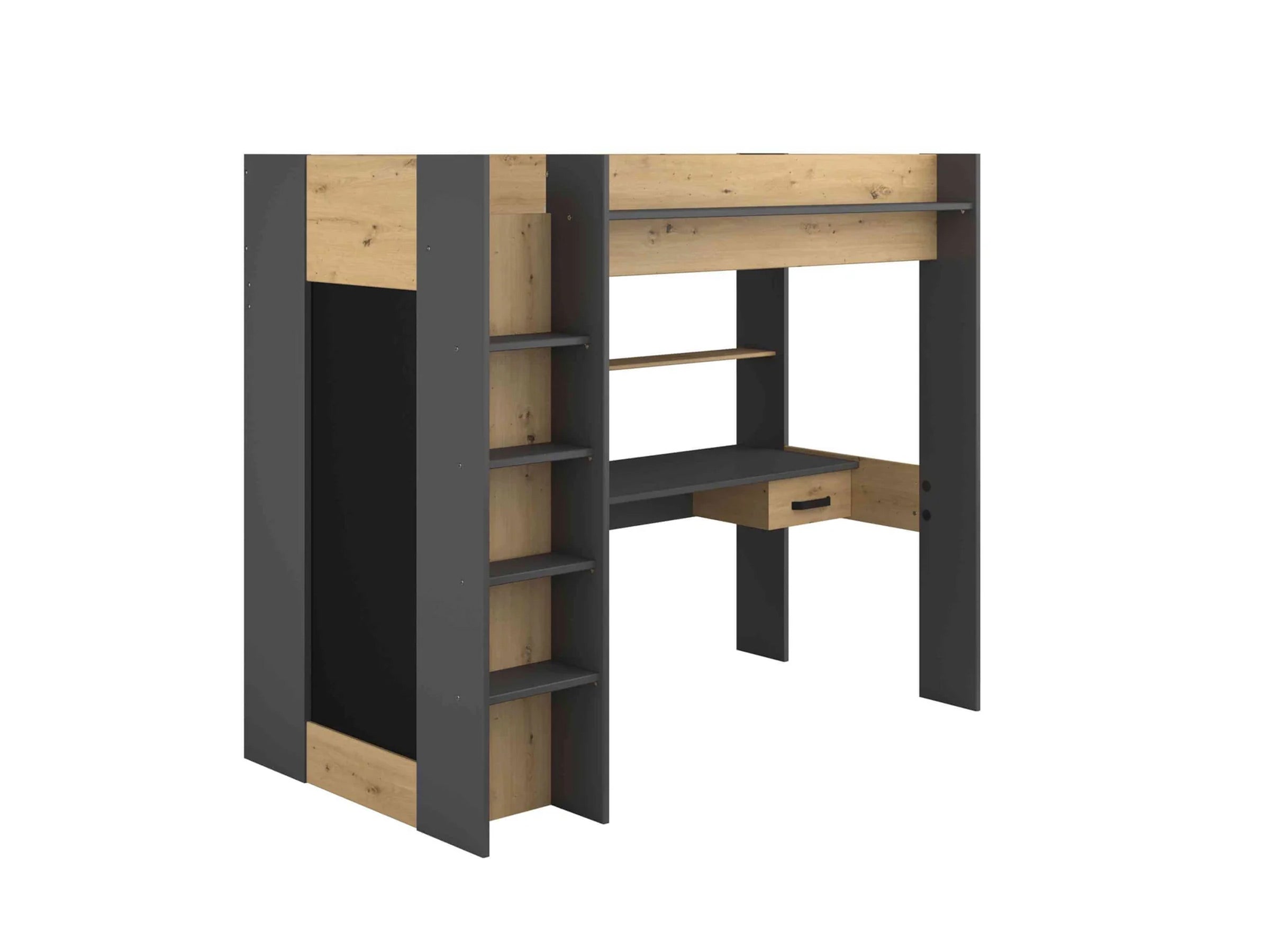 Grayson loftseng med skrivebord og garderobe image