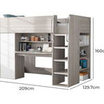 Loftseng med skrivepult 90x200 - Horizon image