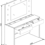 Sminkebord Glow Trasman