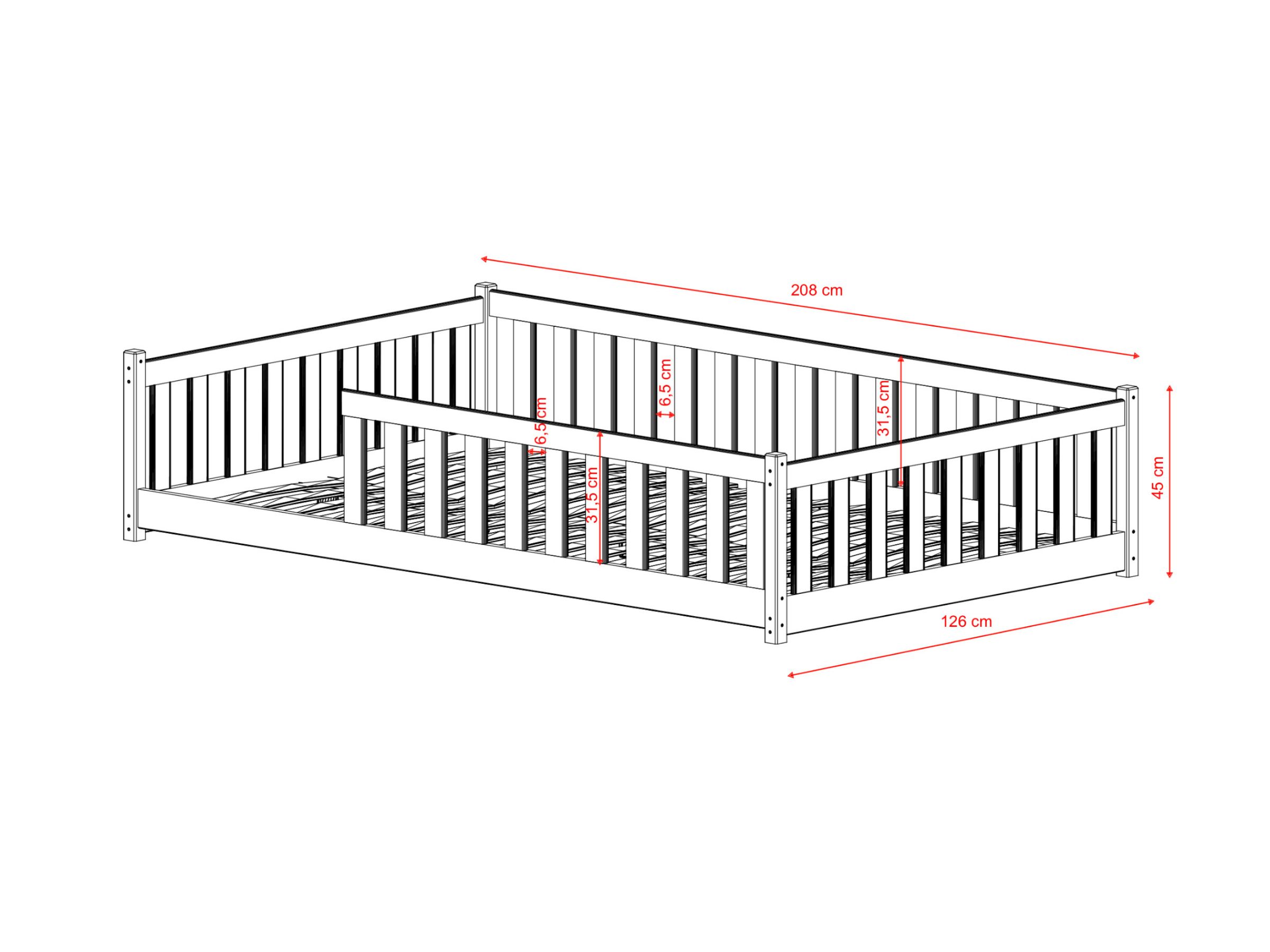 Montessori gulvseng for barn 120x200 – Kasjmir | OTIS fra Lano Meble